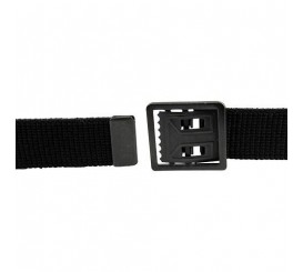 ARMY BELT: BLACK COTTON WITH OPEN FACE BUCKLE AND TIP #301
