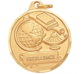 1 1/4 inch Globe with Lamp and Books, Excellence Stamped E900428