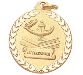 1 1/4 inch Medal with Raised Stamped Wording E9140