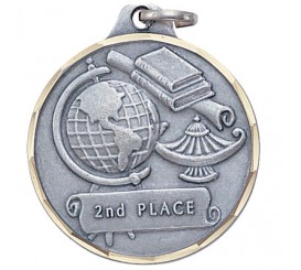 1 1/4 inch 2nd Place Medal E9158S