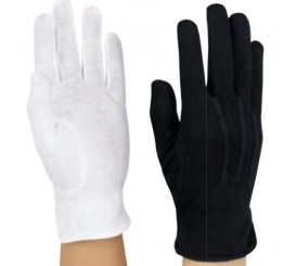 White Dress Cotton Slip-On Gloves #1050