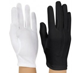 White Dress gloves, stretch Nylon Slip -On  #6400 