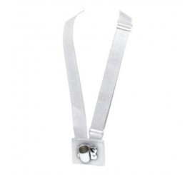 Single Flag Carrier, White Web Harness, Nickel Cup, Vinyl Buckle